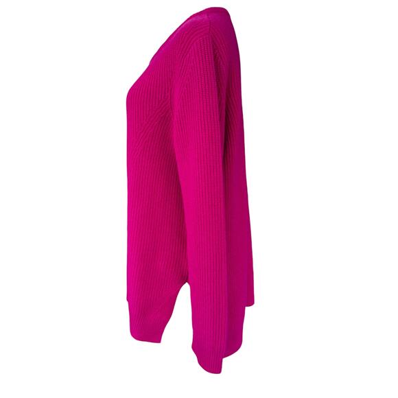 AKRIS Punto Wool Cashmere Sweater Hot Pink Size US 12 Large - Picture 4 of 8